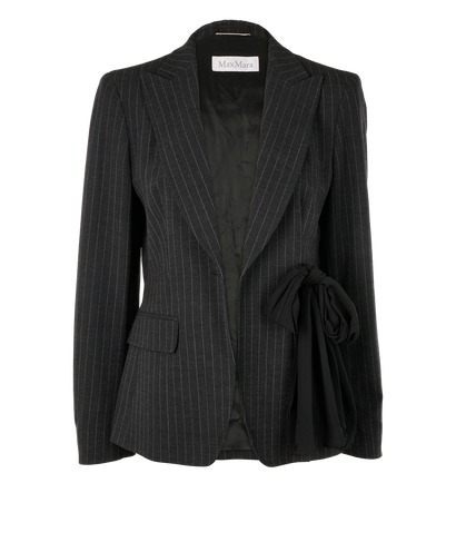 Max Mara Pinstripe Blazer, &pound;240, Clothing, Black, Wool, Front view