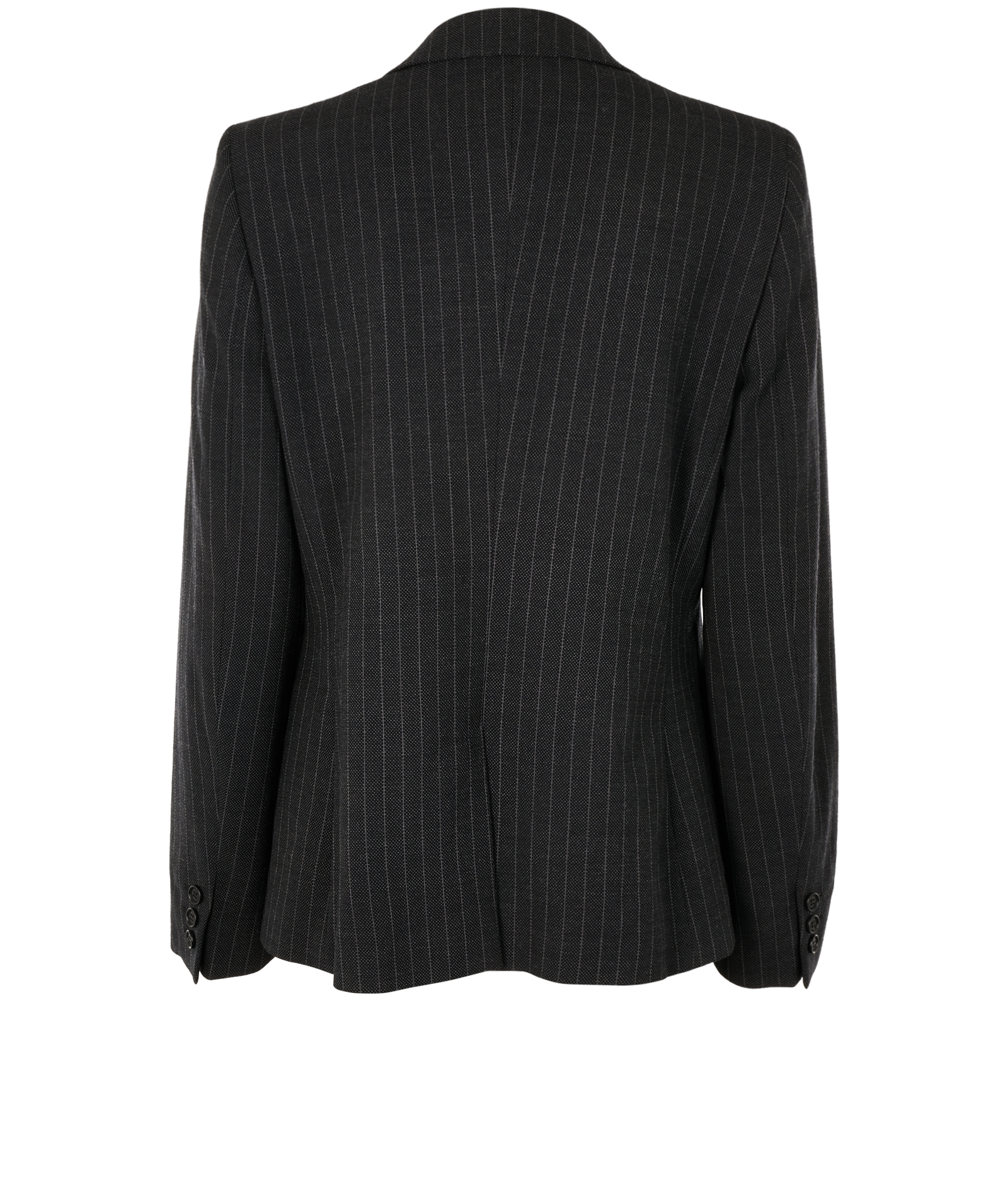 Max Mara Pinstripe Blazer, &pound;240, Clothing, Black, Wool, Back view