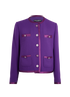 Dolce & Gabbana Trimmed Short Jacket, £750, Clothing, Purple, Silk/Wool, Front view