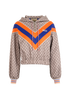 Gucci GG Crop Jacket, &pound;350, Clothing, Blue/Brown/Orange, Polyester (Polymer), Front view