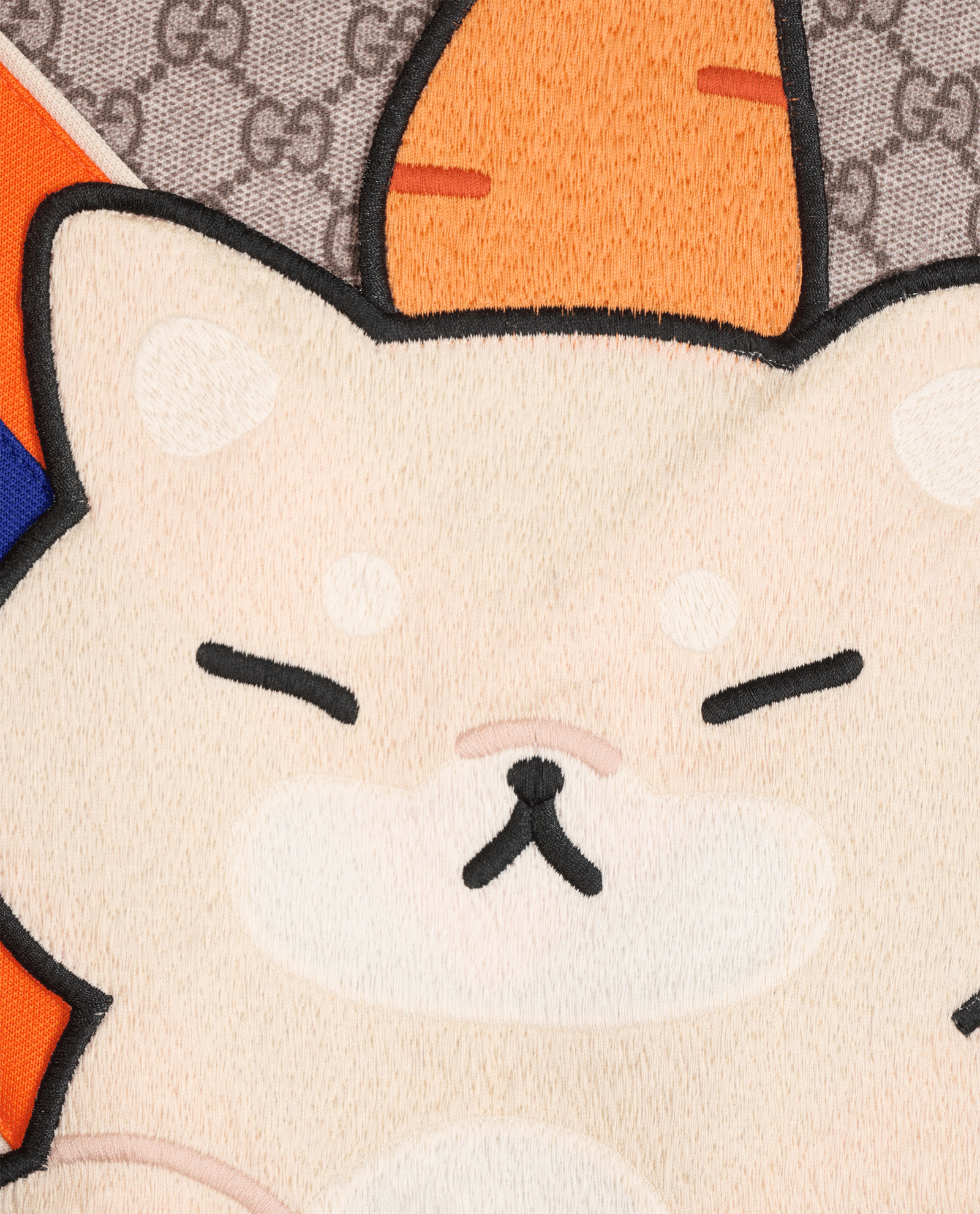 Gucci GG Crop Jacket, &pound;350, Clothing, Blue/Brown/Orange, Polyester (Polymer), Other view