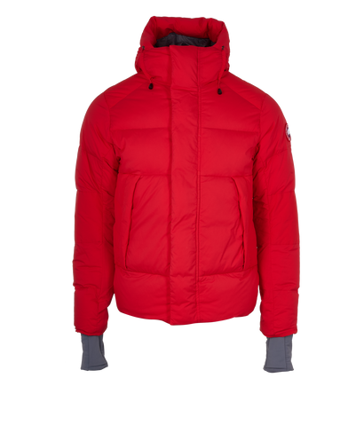 Canada Goose Armstrong Hooded Puffer Jacket, &pound;490, Clothing, Red, Polyester (Polymer), Front view