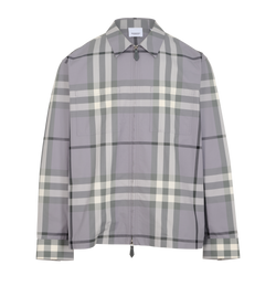 Burberry Harrington Check Jacket, Mens, Cotton, Grey, Sz XL, 2*