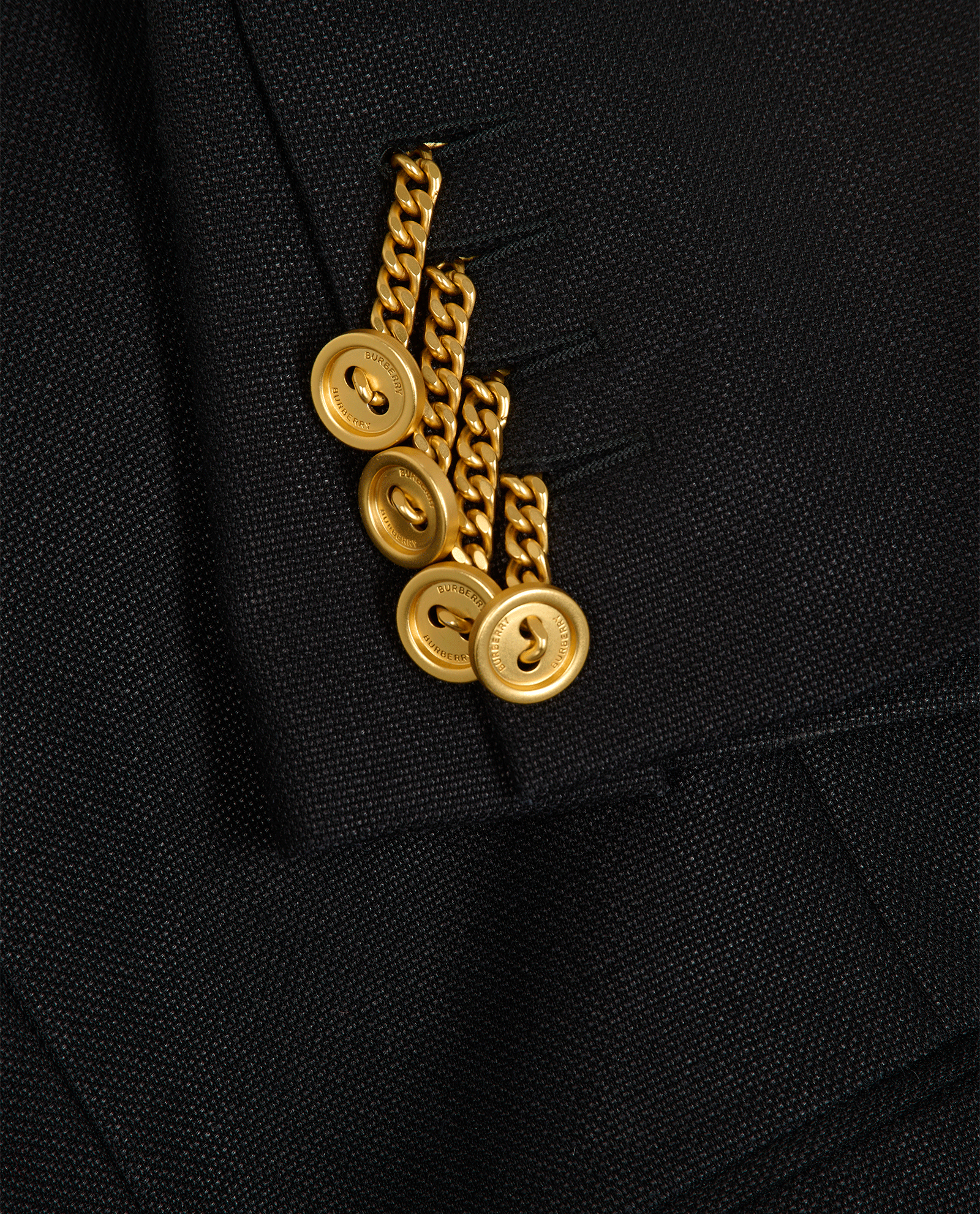 Burberry Double Breasted Blazer, &pound;550, Clothing, Black, Wool, Other view