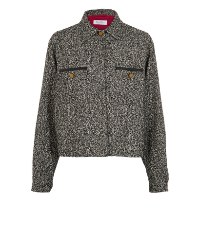 Max Mara 1951 Demien Jacket, &pound;250, Clothing, Black/White, Polyester (Polymer)/Wool, Front view