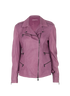 Bottega Veneta Biker Jacket, &pound;350, Clothing, Purple, Leather, Front view