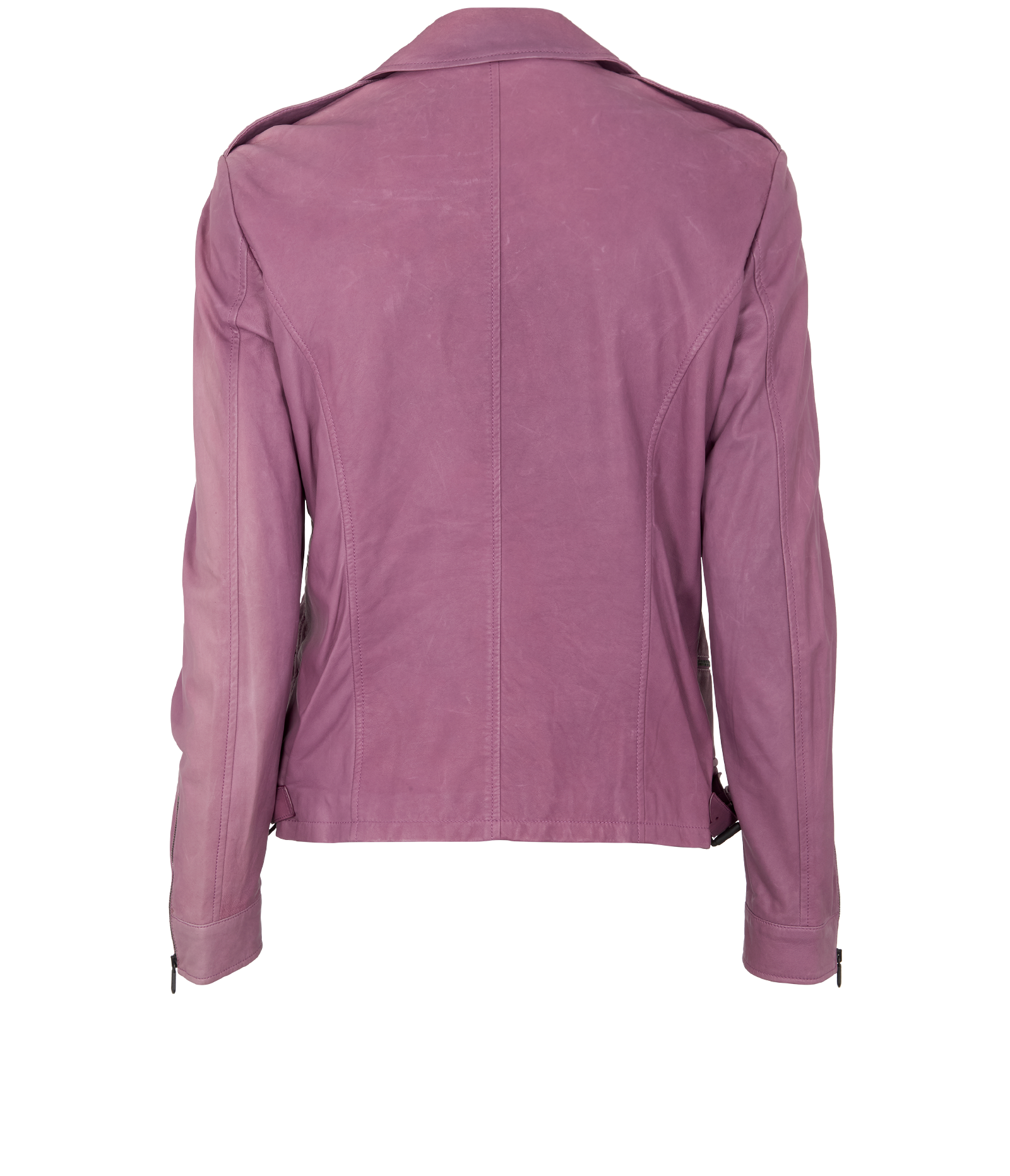 Bottega Veneta Biker Jacket, &pound;350, Clothing, Purple, Leather, Back view