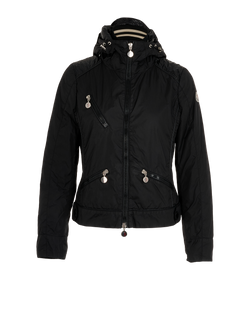 Moncler Hooded Jacket, Polyamide/Polyester, Black, UK8, 1*