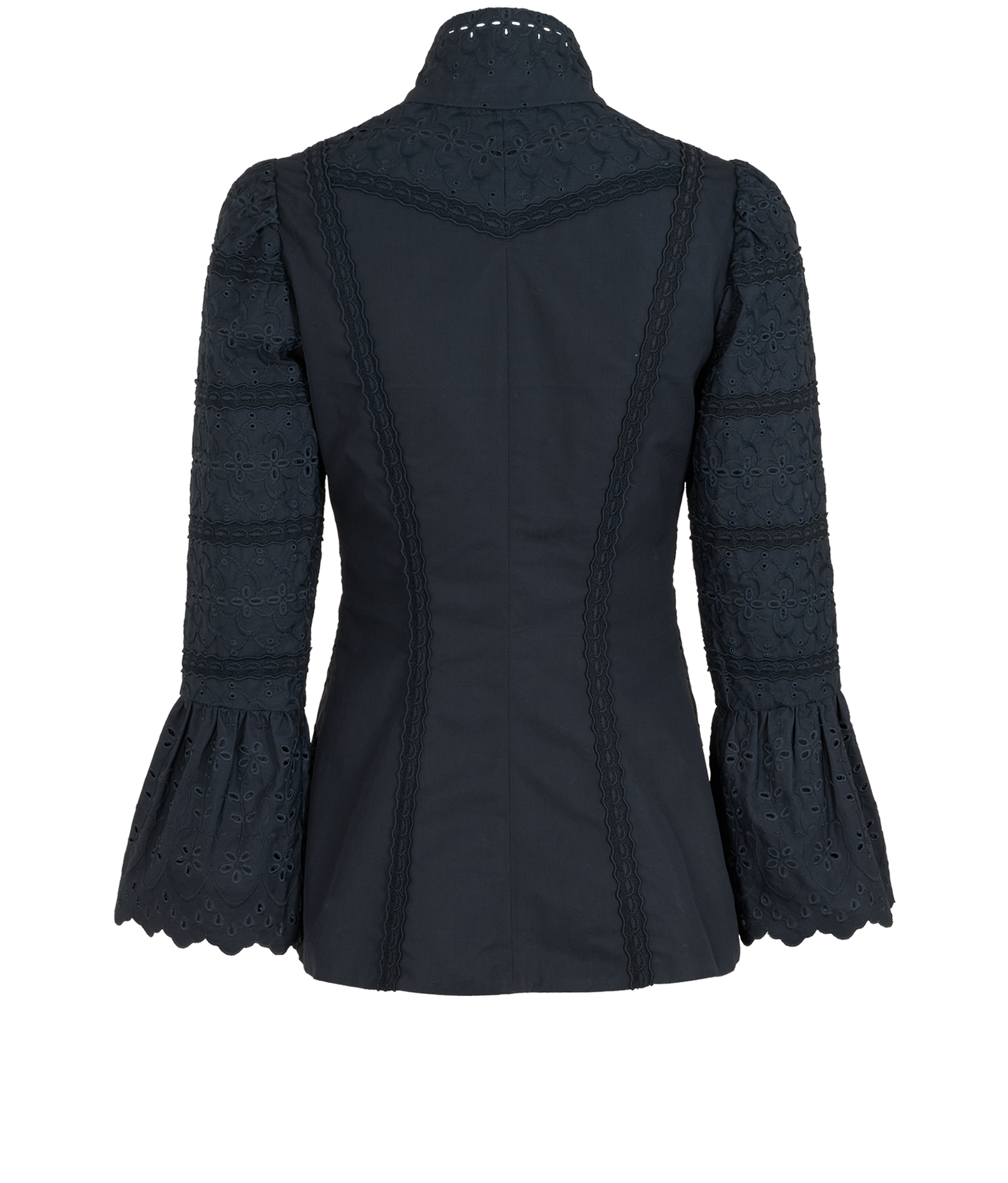 Louis Vuitton Broderie Anglaise Jacket, &pound;430, Clothing, Navy, Cotton, Back view