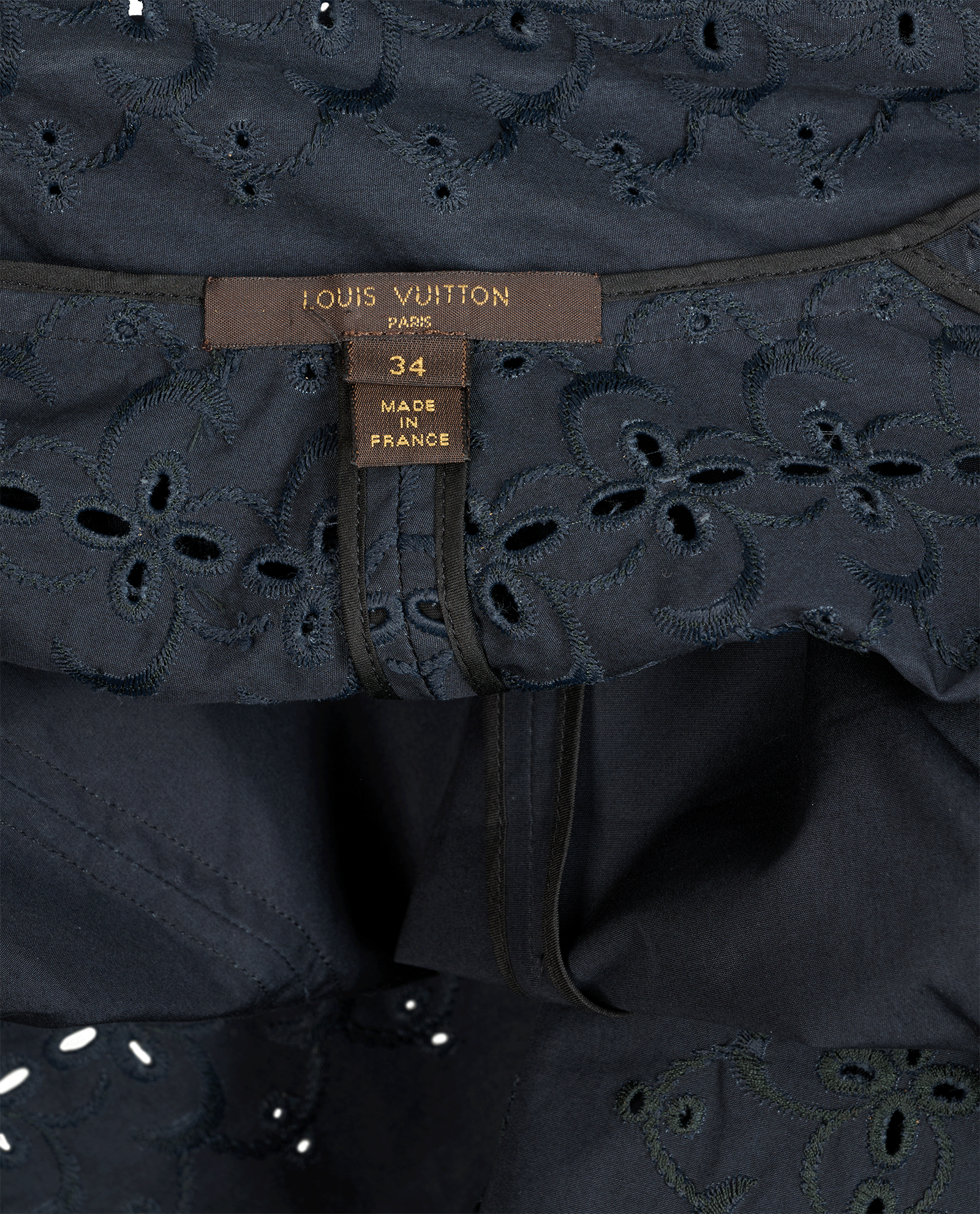 Louis Vuitton Broderie Anglaise Jacket, &pound;430, Clothing, Navy, Cotton, Other view