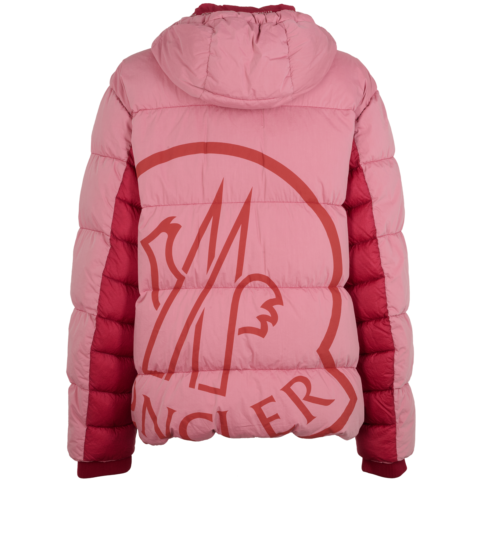 Moncler Pavlot Puffer Jacket, &pound;650, Clothing, Pink/Red, Down Feathers, Back view
