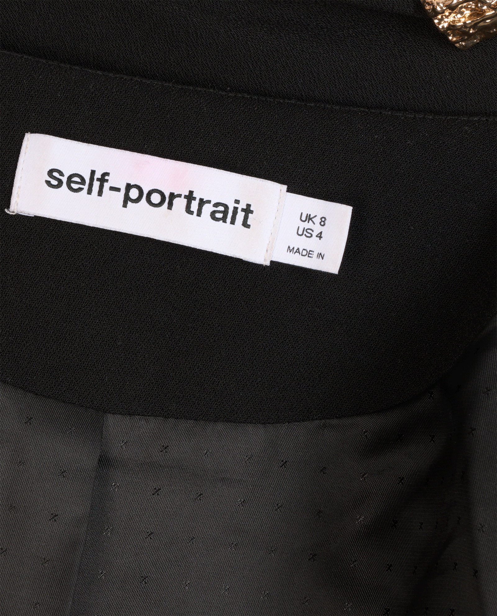 Self Portrait Crepe Jacket, &pound;195, Clothing, Black, Polyester (Polymer), Other view