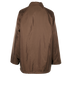 Prada Padded Logo Jacket, &pound;895, Clothing, Brown, Polyester (Polymer)/Shearling, Back view