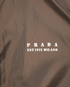 Prada Padded Logo Jacket, &pound;895, Clothing, Brown, Polyester (Polymer)/Shearling, Other view