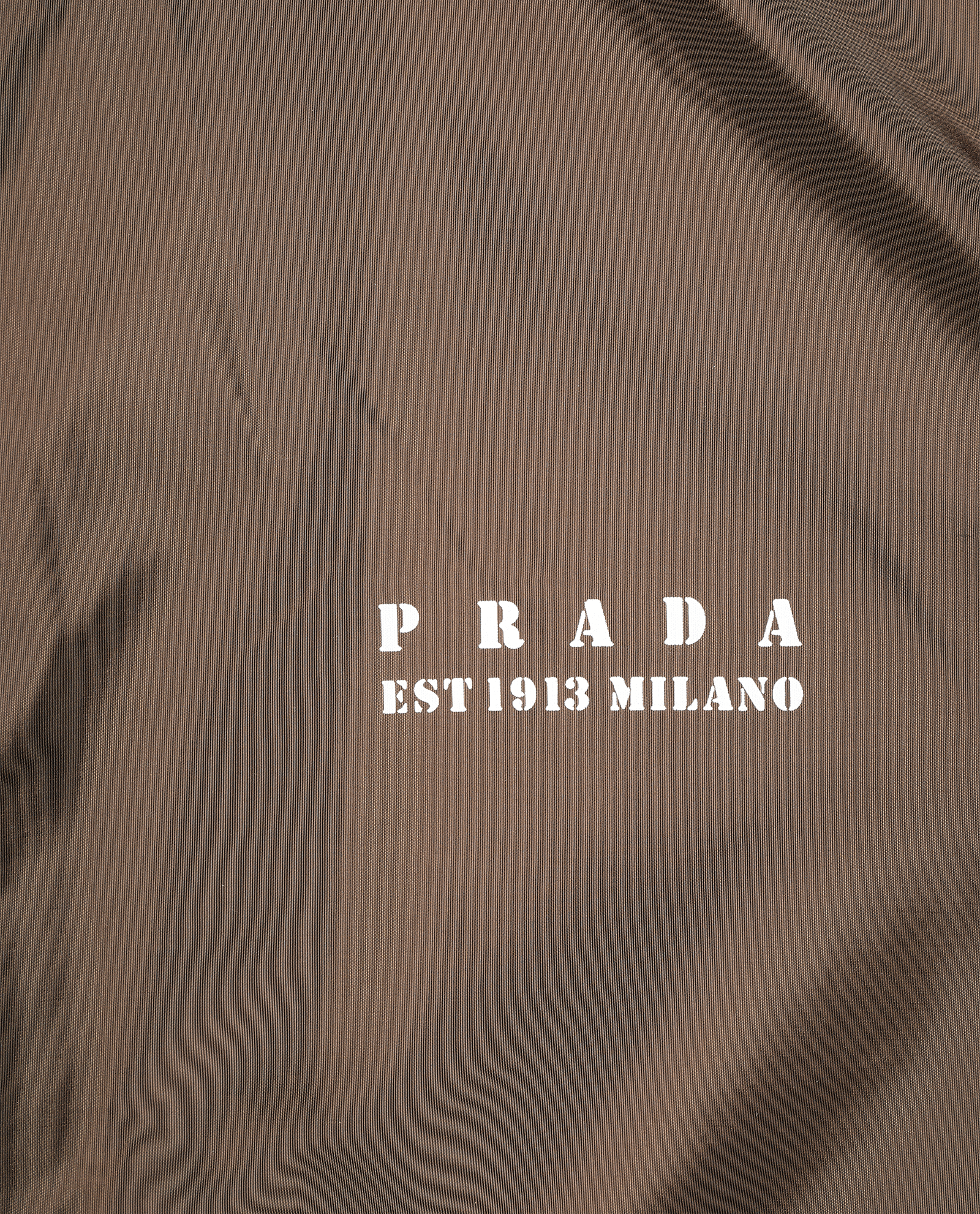 Prada Padded Logo Jacket, &pound;895, Clothing, Brown, Polyester (Polymer)/Shearling, Other view