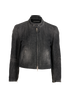 Balenciaga Shrunk Denim Racer Jacket, &pound;350, Clothing, Black, Cotton, Front view