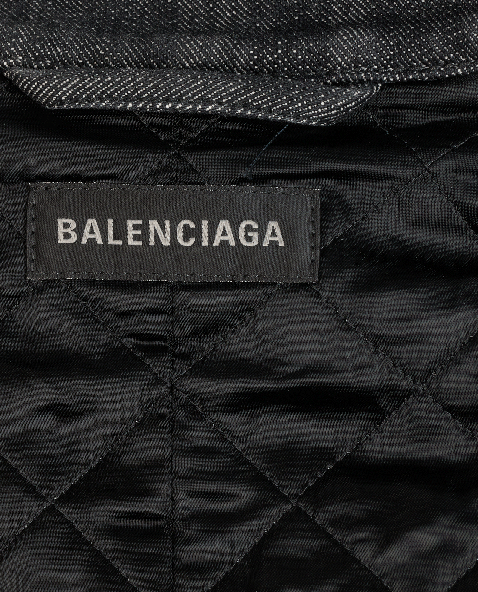 Balenciaga Shrunk Denim Racer Jacket, &pound;350, Clothing, Black, Cotton, Other view