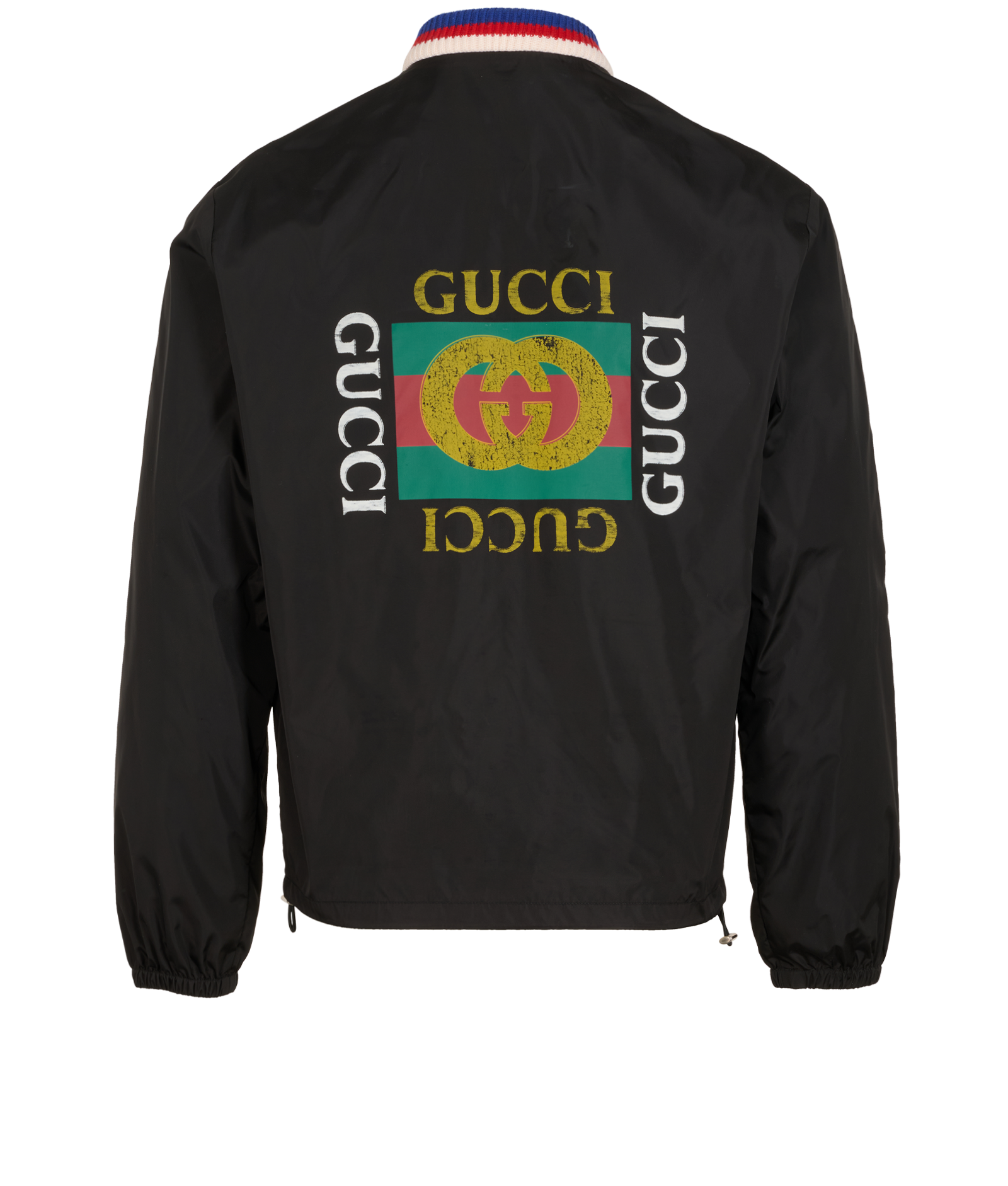 Gucci Logo Windbreaker, &pound;450, Clothing, Black, Polyester (Polymer), Back view