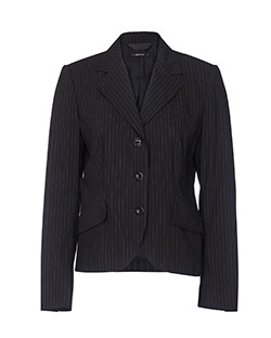 Paul Smith Pinstripe Jacket, Polyester, Black, UK 10