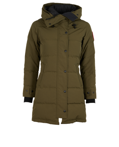 Canada Goose Shelburne Parka, &pound;610, Clothing, Green, Cotton/Polyester (Polymer), Front view