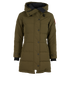 Canada Goose Shelburne Parka, &pound;610, Clothing, Green, Cotton/Polyester (Polymer), Front view