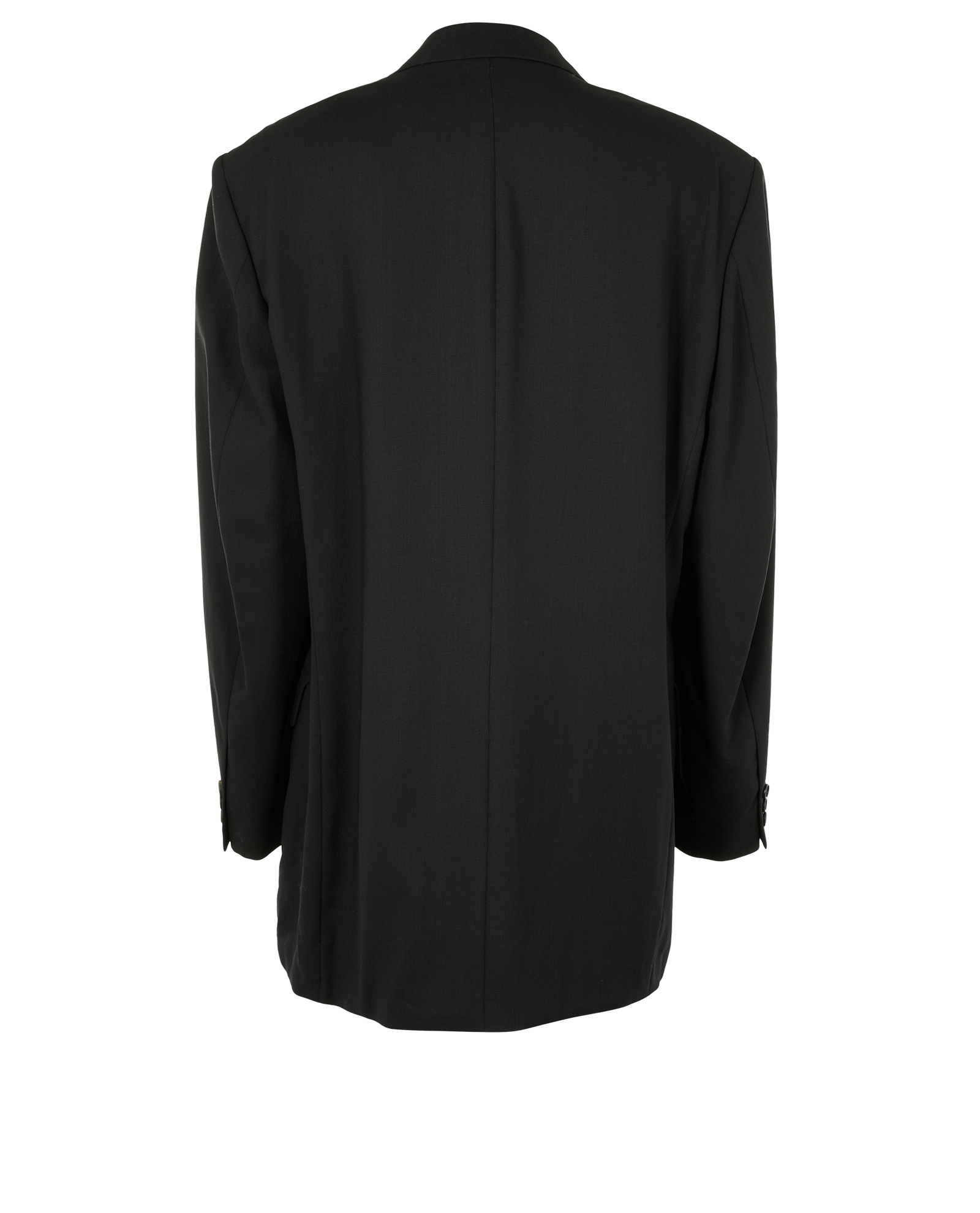 Balmain Vintage Oversized Long Blazer, &pound;240, Clothing, Black, Wool, Back view