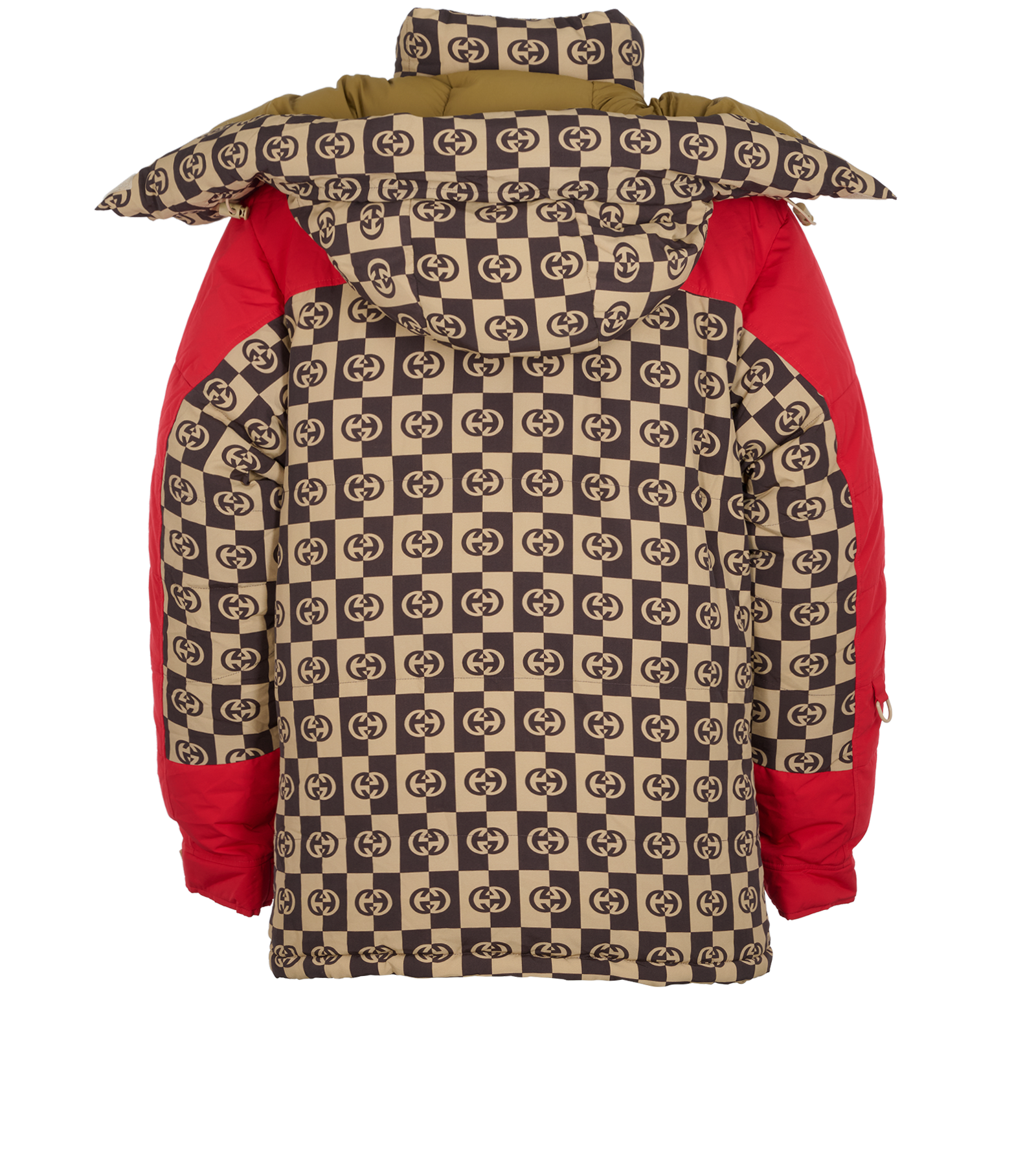 Gucci x North Face Interlocking G Puffer Jacket, &pound;650, Clothing, Brown, Polyester Mix, Back view