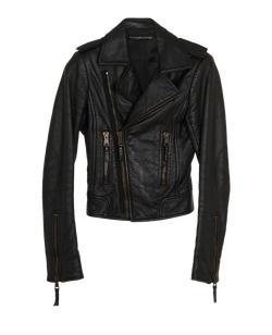 Balenciaga Biker Jacket, Lambskin, Black, UK 6, 2*