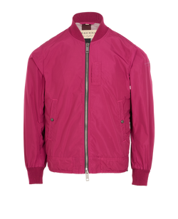 Burberry Logo Bomber Jacket, Mens, Poly, Burgundy, Sz S, 2*