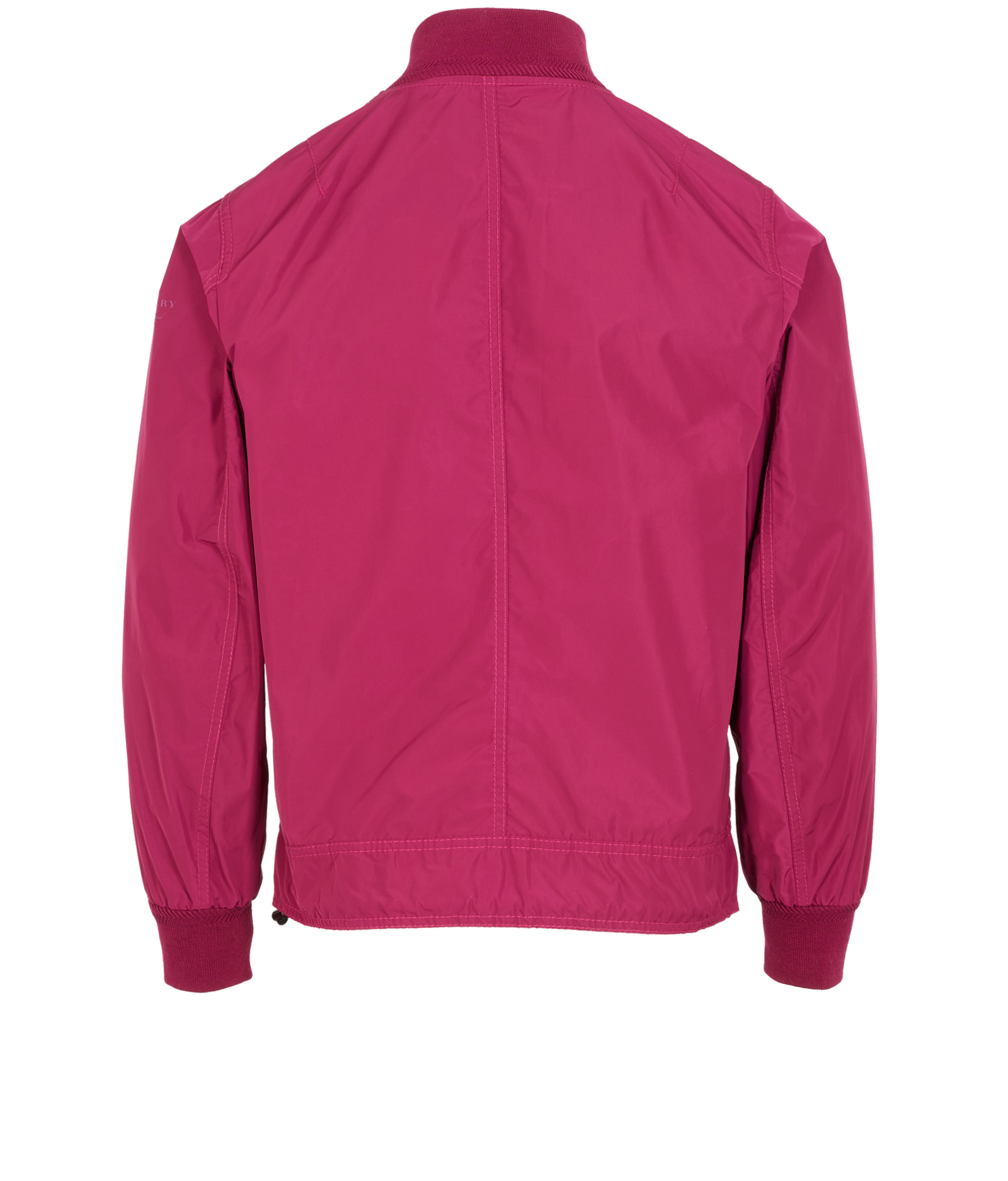 Burberry Logo Bomber Jacket, &pound;350, Clothing, Burgundy, Polyester Mix, Back view