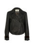 Fendi Biker Jacket, &pound;795, Clothing, Black, Leather, Front view