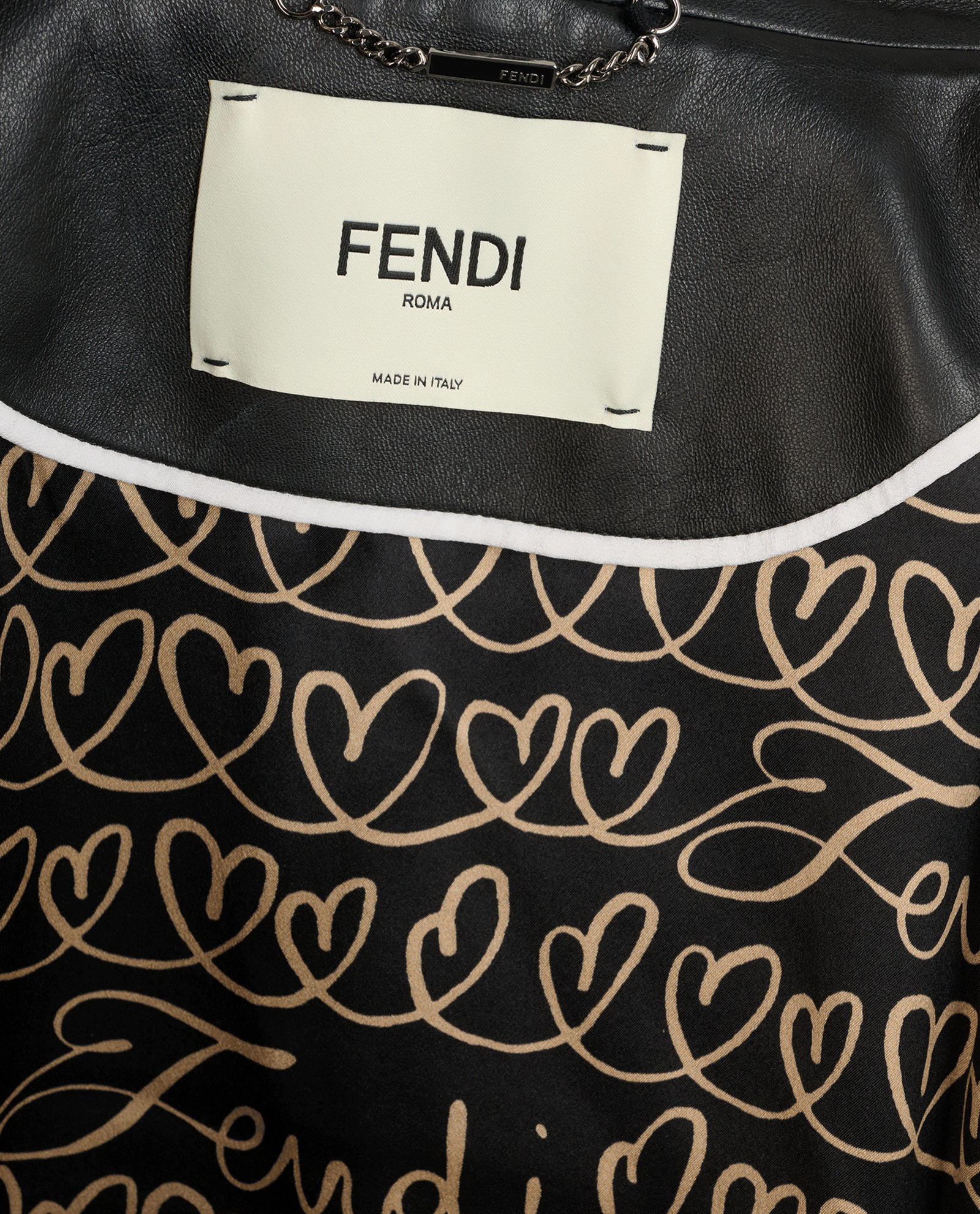 Fendi Biker Jacket, &pound;795, Clothing, Black, Leather, Other view