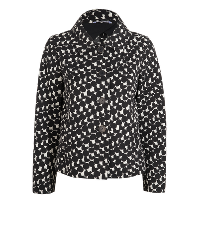Max Mara Cropped Jacket, &pound;110, Clothing, Black/White, Cotton, Front view