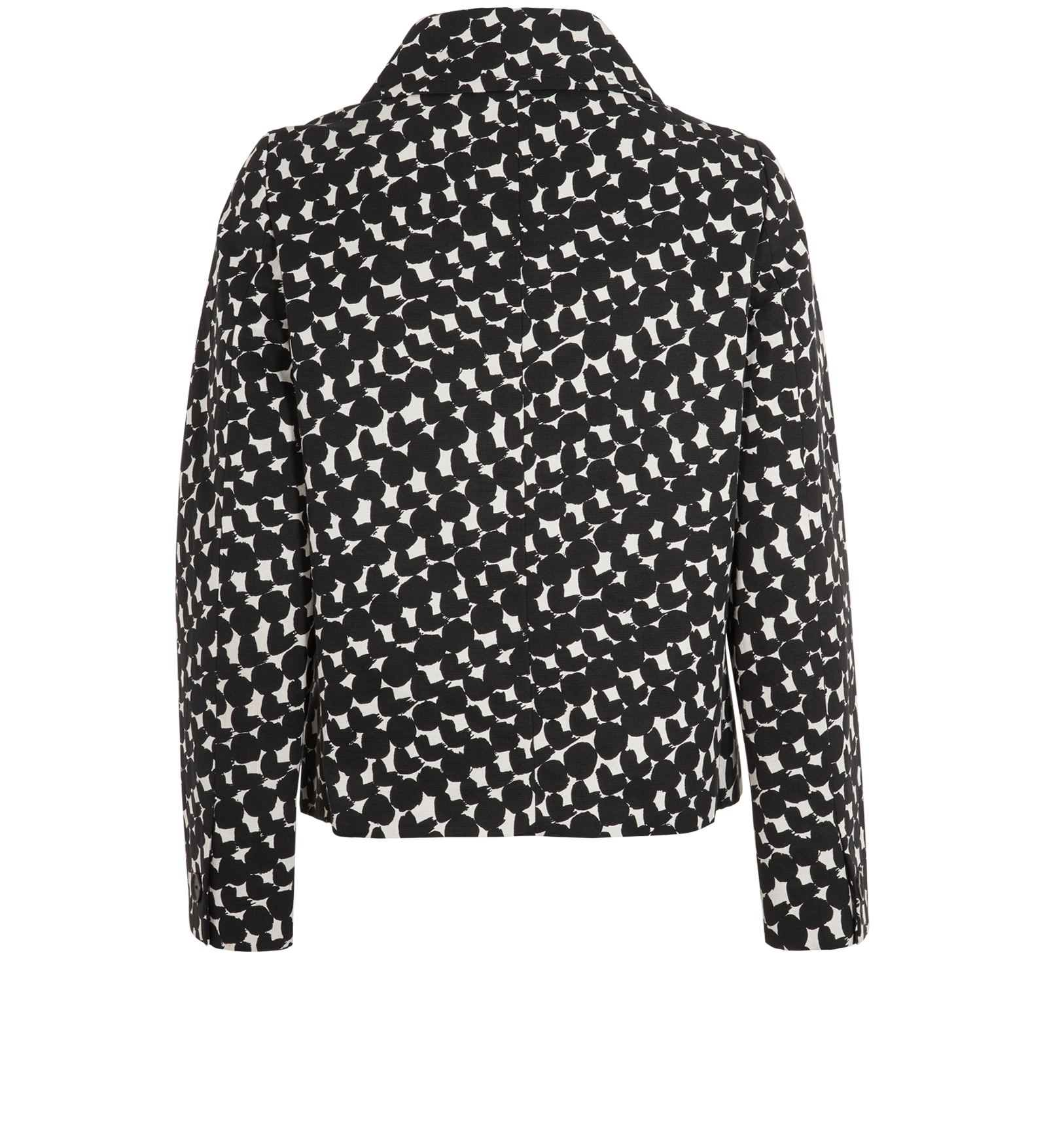 Max Mara Cropped Jacket, &pound;110, Clothing, Black/White, Cotton, Back view