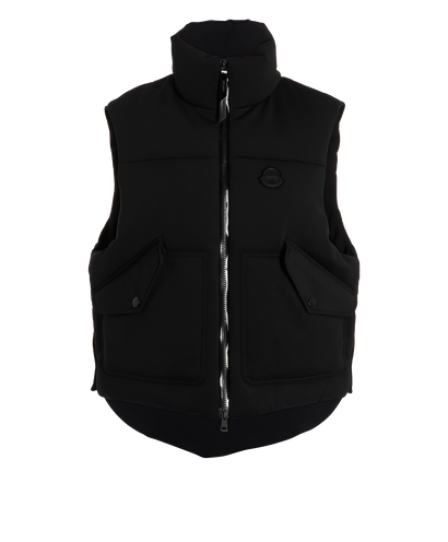 Moncler x EE72 Otis Gilet, &pound;550, Clothing, Black, Cotton/Polyester, Front view
