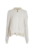 Moncler Knitted Bomber Jacket, &pound;220, Clothing, White, Polyester (Polymer), Front view
