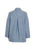 Ganni Slub Woven Jacket, &pound;120, Clothing, Blue, Polyester (Polymer), Back view