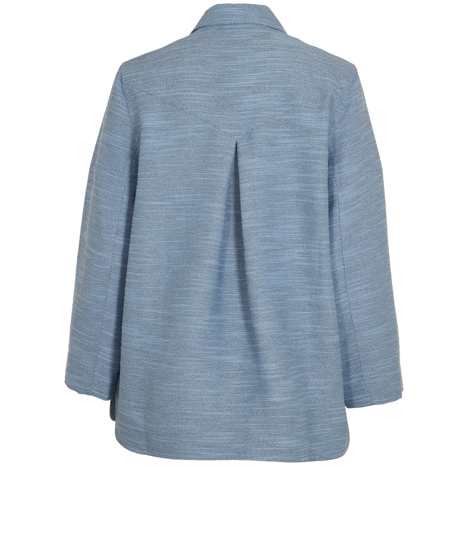 Ganni Slub Woven Jacket, &pound;120, Clothing, Blue, Polyester (Polymer), Back view