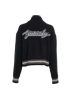Givenchy Logo Embroidered Bomber Jacket, &pound;450, Clothing, Black, Wool, Back view
