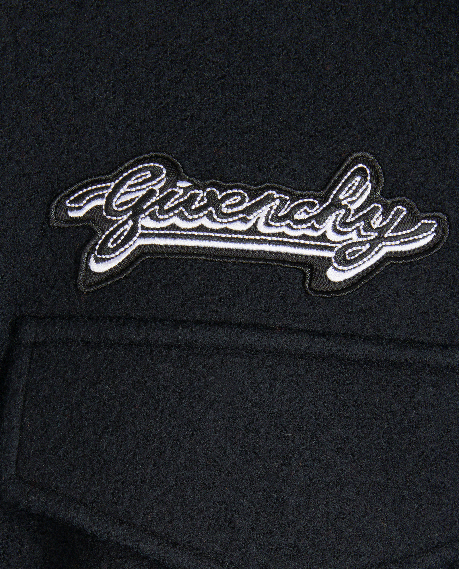 Givenchy Logo Embroidered Bomber Jacket, &pound;450, Clothing, Black, Wool, Other view