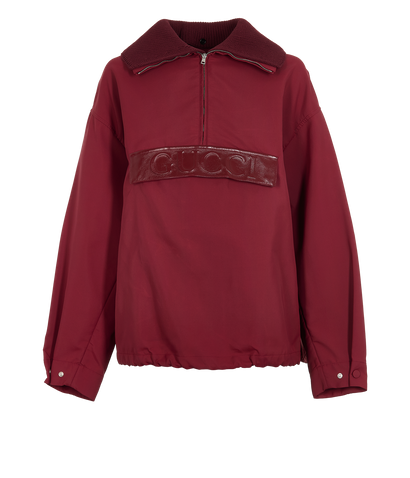 Gucci Logo Anorak Jacket, &pound;795, Clothing, Burgundy, Nylon, Front view