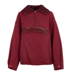 Gucci Logo Anorak Jacket, Nylon, Burgundy, UK8, 3*