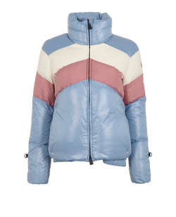Moncler Grenoble Lamar Chevron Jacket, Down/Feather, Blue, UK 12, 3*