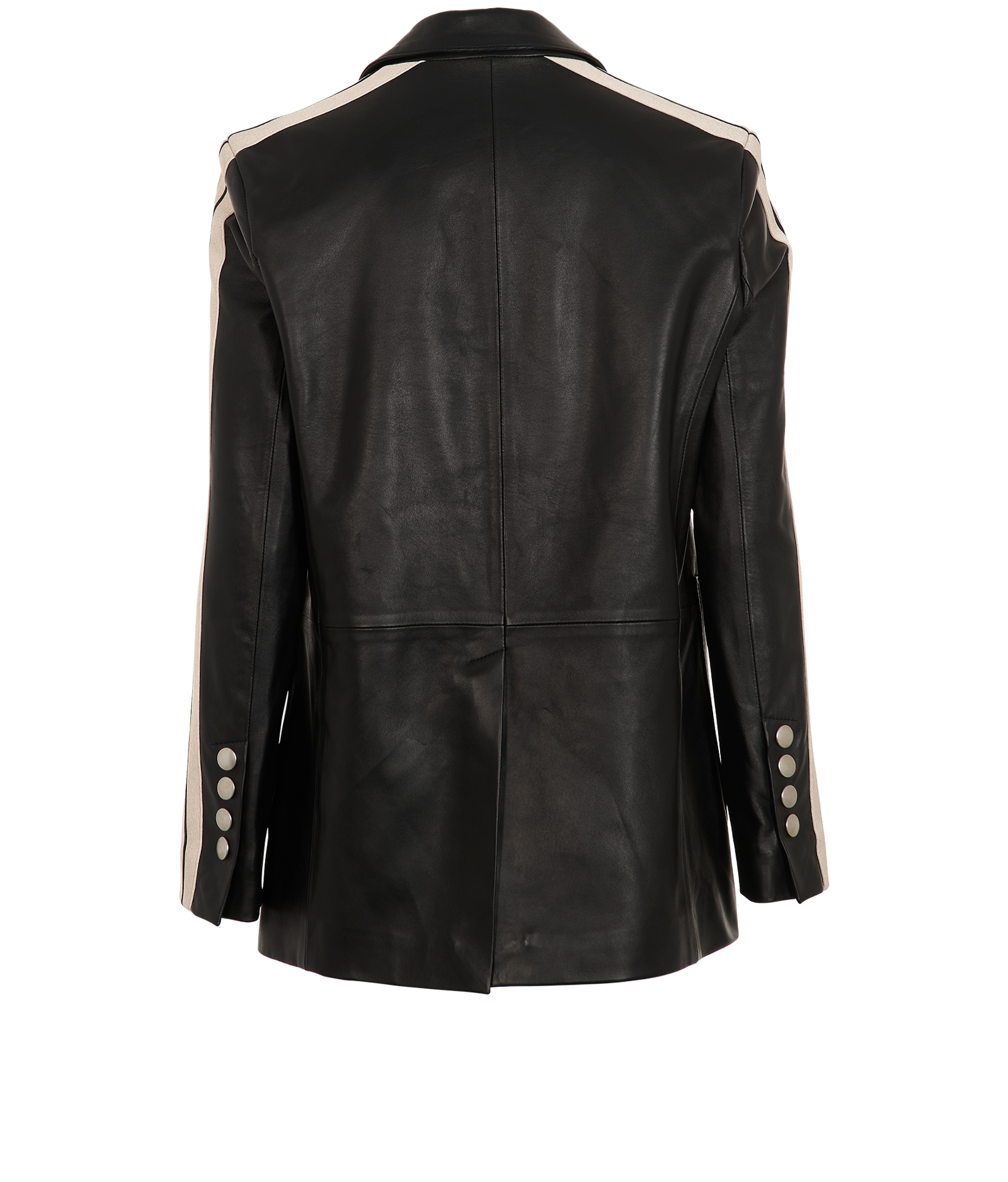 Palm Angels Panel Blazer, &pound;490, Clothing, Black, Leather, Back view
