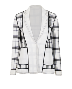 Acne Studios Check Jacket, Viscose, White/Black, Sz XS, 3*