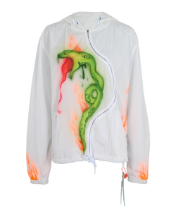 Off-White x Babybrush Shell Suit Hoodie, Polyamide, White, Sz M, 3*