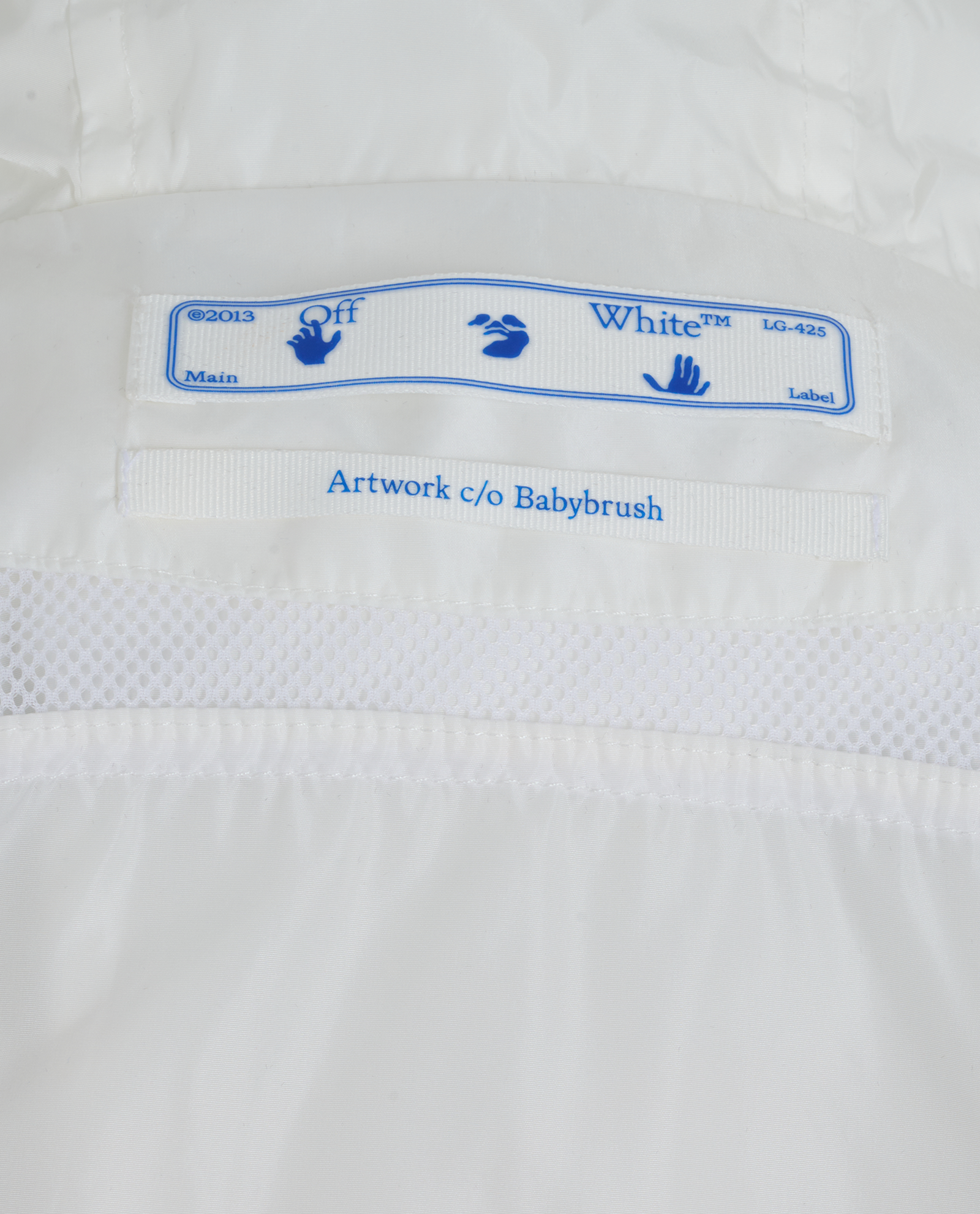 Off-White x Babybrush Shell Suit Hoodie, &pound;320, Clothing, White, Polyester Mix, Other view