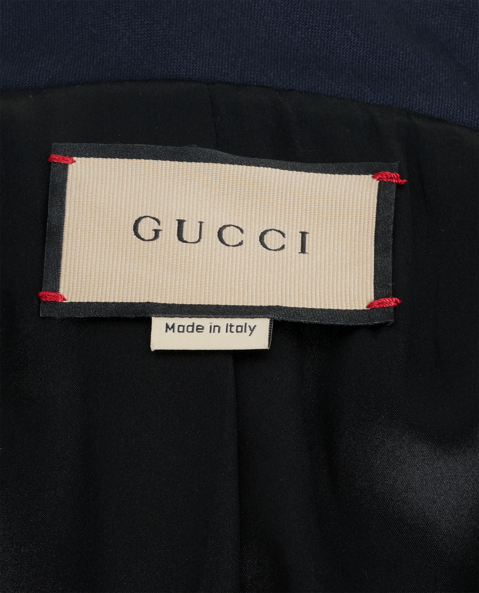 Gucci Belted Crepe Blazer, &pound;1,100, Clothing, Navy, Mohair, Other view