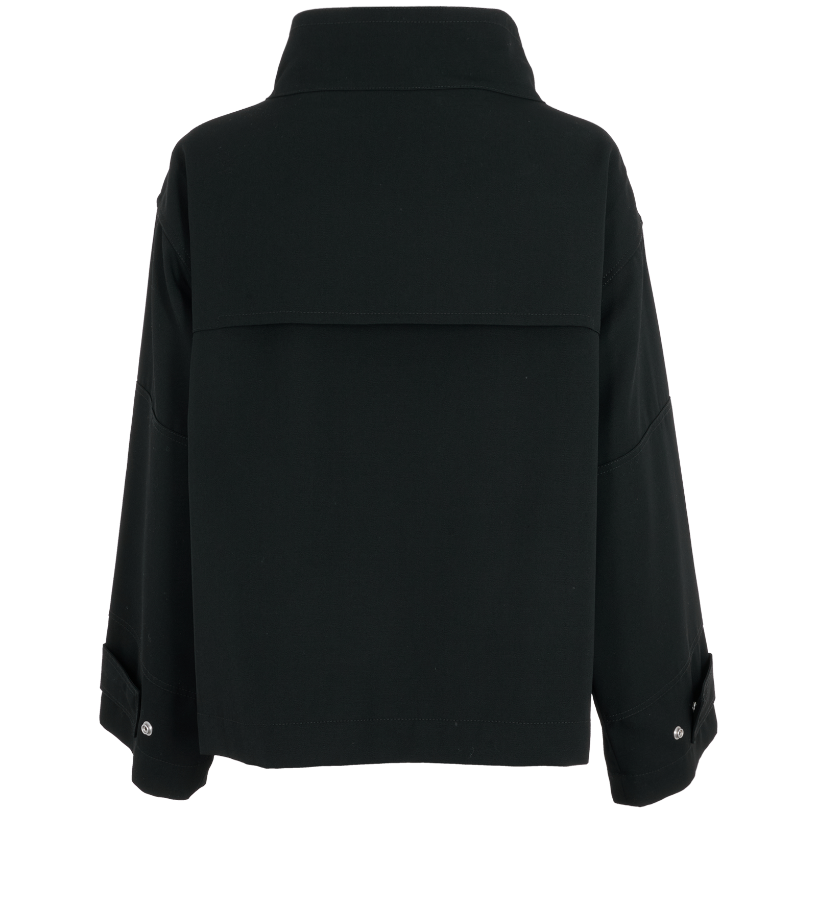 Bottega Veneta Funnel Button-Up Jacket, &pound;550, Clothing, Black, Wool, Back view