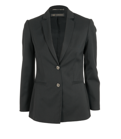 Versace Classic Blazer, &pound;295, Clothing, Black, Polyester (Polymer), Front view